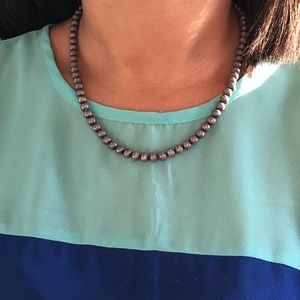 Vintage silver beaded necklace